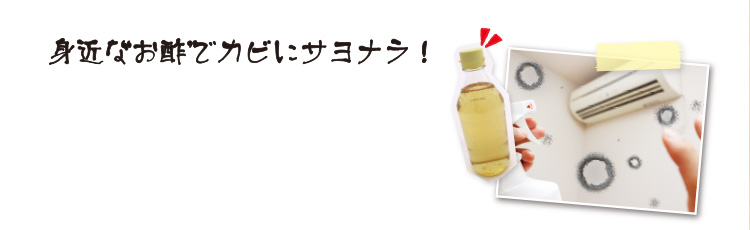身近な”お酢”でカビにサヨナラ!