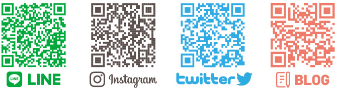 LINE,instagram,@cosme,Blog:QRコード