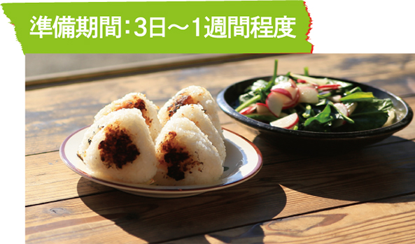 準備期間:3日~1週間