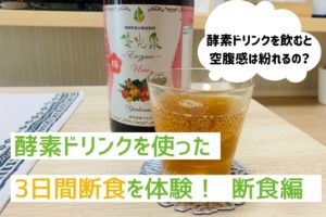 酵素ドリンクを使った3日間断食に挑戦！