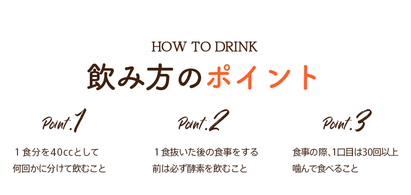 飲み方のポイント