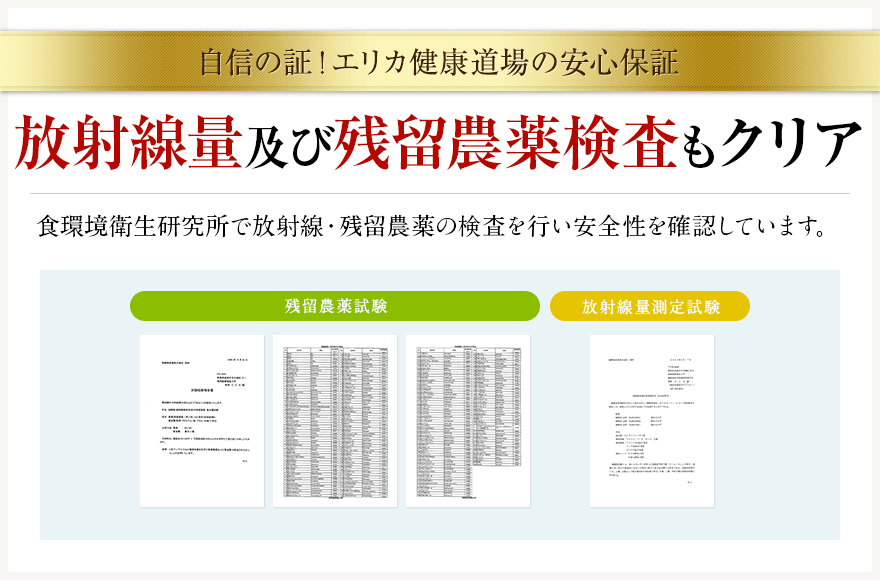 自信の証！エリカ健康道場の安心保証